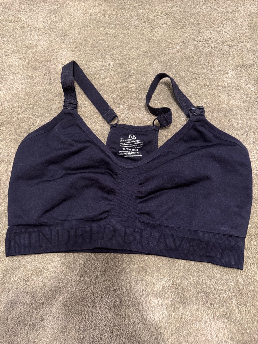 Kindred Bravely black Maternity/Nursing Sleep Bra